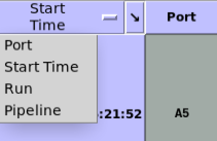 Processing spreadsheet sorting by column.