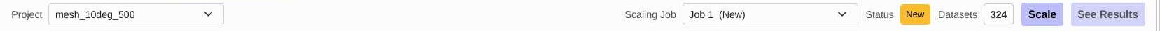 The Scaling Tool Control bar