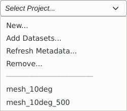 The Project Menu
